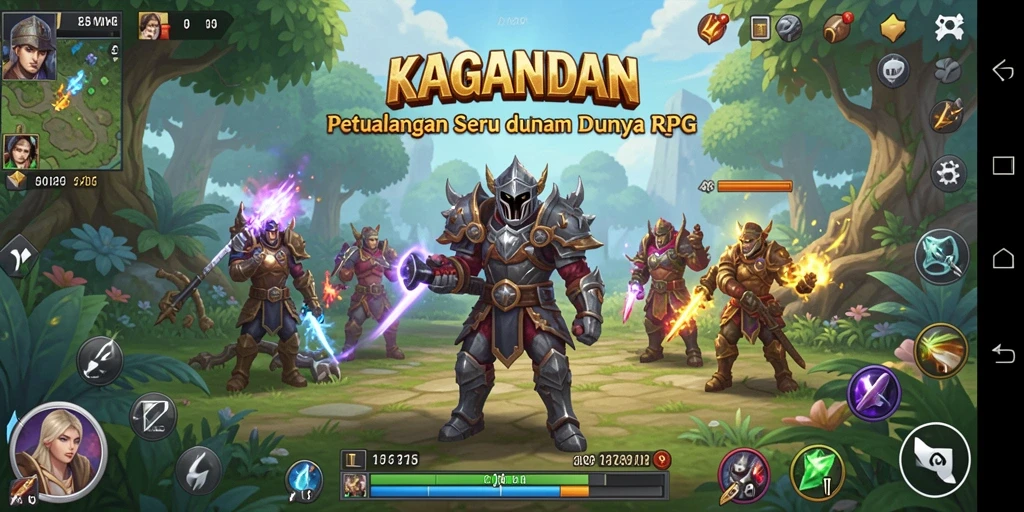 Tangkapan layar gameplay KAGANDAN menampilkan aksi pertempuran yang mendebarkan.