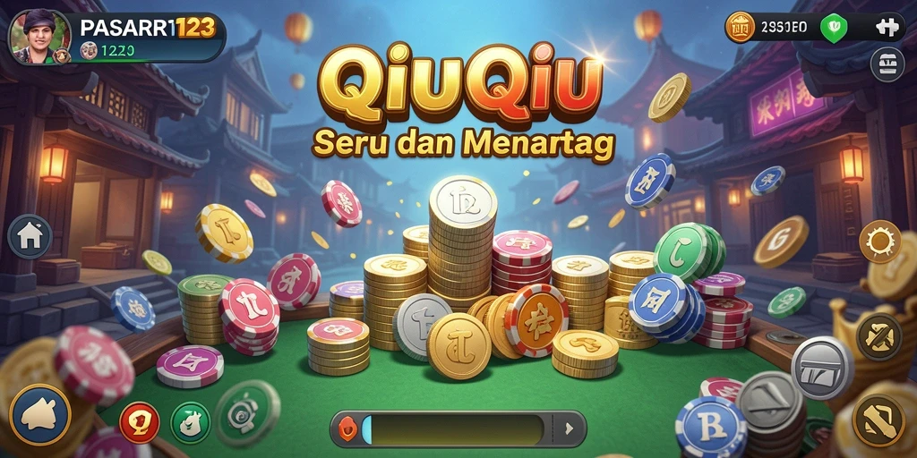 Screenshot utama menunjukkan gameplay intens QiuQiu di PASAR123.