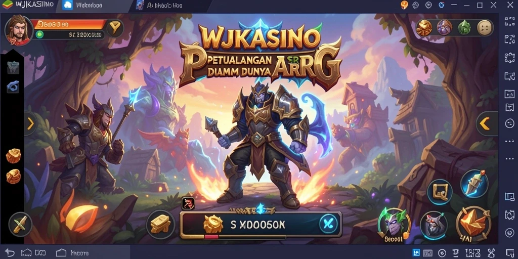 Tangkapan layar utama dari gameplay WJKASINO dalam dunia ARPG.
